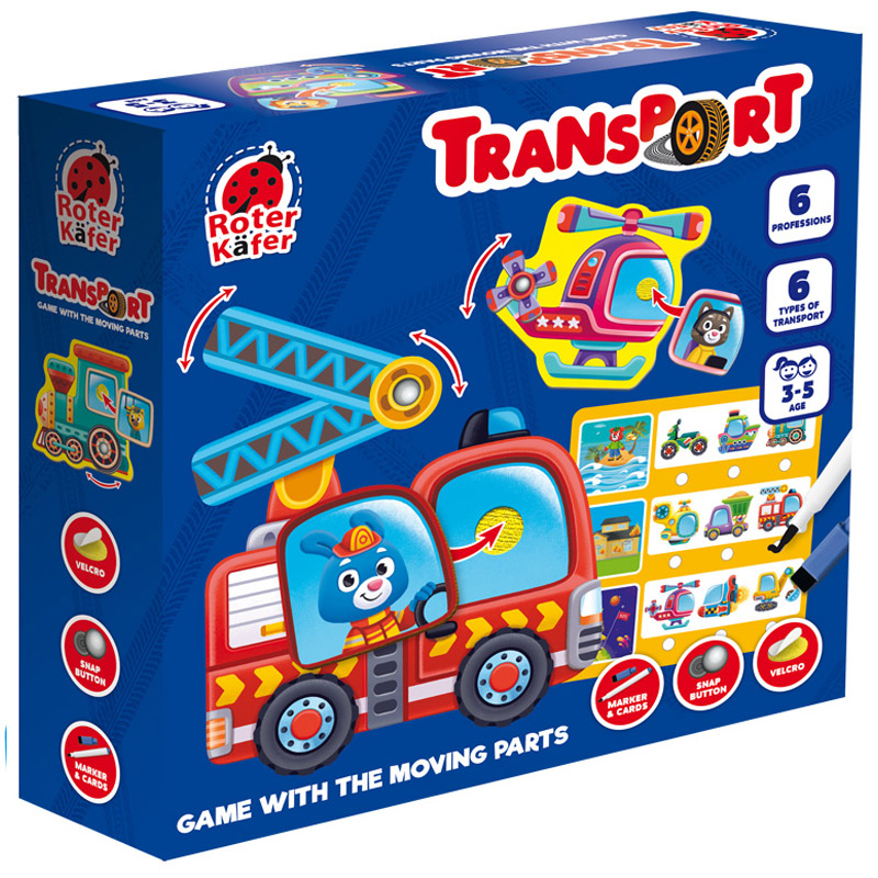 Gra edukacyjna z rzepami Ruchome elementy Transport 1320-01