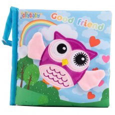 Jolly Baby Książeczka Fly owl cloth book - Good friend EN